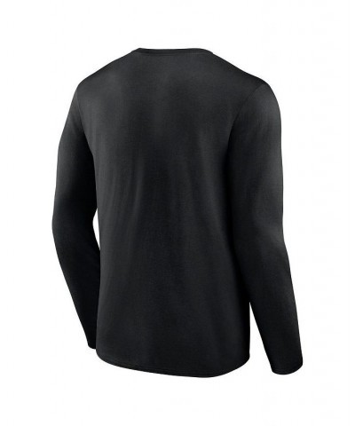 Men's Branded Black Oklahoma Sooners Modern Two-Hit Long Sleeve T-shirt $22.50 T-Shirts