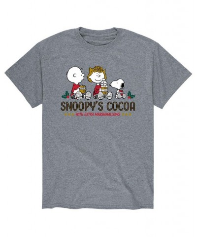 Men's Peanuts Snoop's Cocoa T-Shirt Gray $18.54 T-Shirts