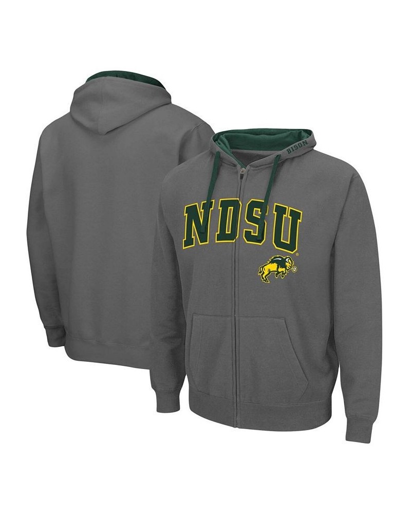 Men's Charcoal NDSU Bison Arch Logo 2.0 Full-Zip Hoodie $32.99 Sweatshirt