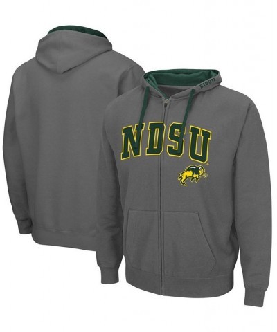 Men's Charcoal NDSU Bison Arch Logo 2.0 Full-Zip Hoodie $32.99 Sweatshirt