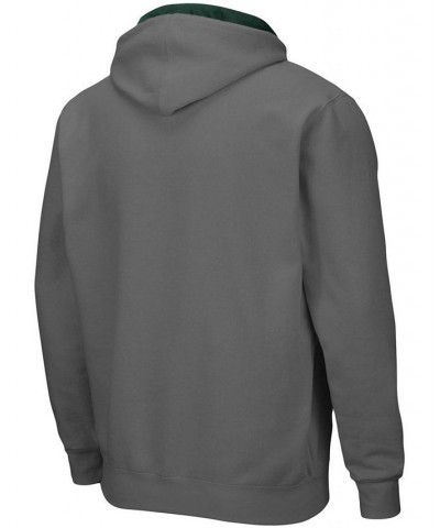 Men's Charcoal NDSU Bison Arch Logo 2.0 Full-Zip Hoodie $32.99 Sweatshirt