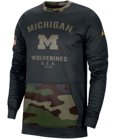 Men's Black and Camo Michigan Wolverines Military Appreciation Performance Pullover Sweatshirt $36.00 Sweatshirt