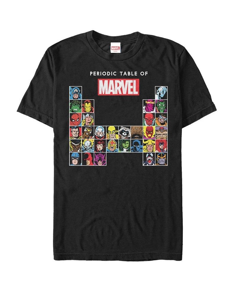 Marvel Men's Comic Collection The Periodic Table of Marvel Men's Short Sleeve T-Shirt Black $15.40 T-Shirts