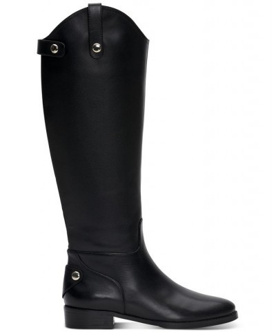 Women's Aleah Riding Boots Black $32.77 Shoes