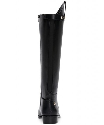 Women's Aleah Riding Boots Black $32.77 Shoes