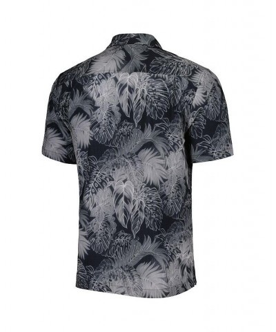 Men's Black Washington Commanders Big and Tall Bahama Coast Luminescent Fronds Camp IslandZone Button-Up Shirt $44.88 Shirts