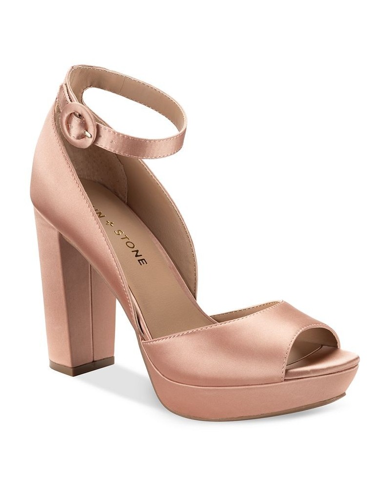 Reeta Block-Heel Platform Sandals PD15 $33.36 Shoes