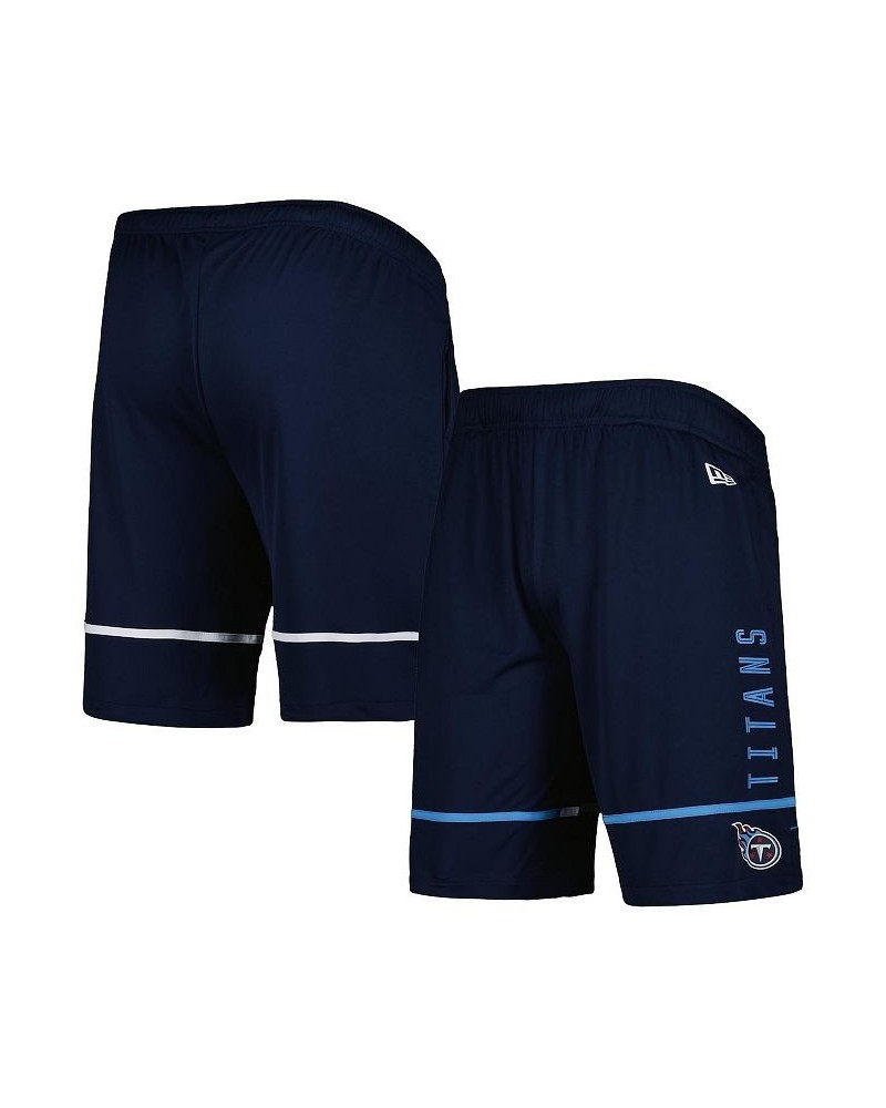 Men's Navy Tennessee Titans Combine Authentic Rusher Training Shorts $24.93 Shorts