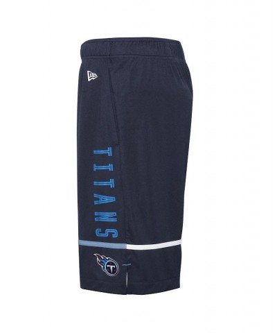 Men's Navy Tennessee Titans Combine Authentic Rusher Training Shorts $24.93 Shorts