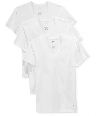 Men's 3-Pk. Slim Fit Classic V-Neck Undershirts White $16.18 Undershirt