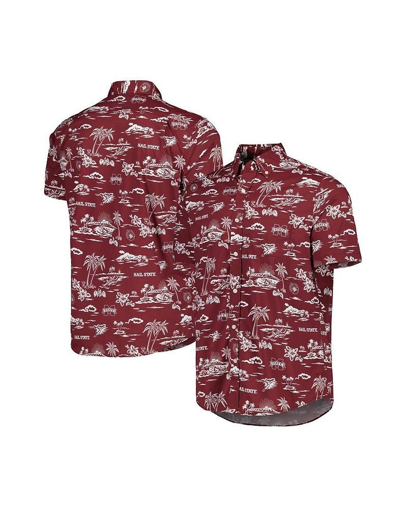 Men's Maroon Mississippi State Bulldogs Performance Button-Down Shirt $49.20 Shirts