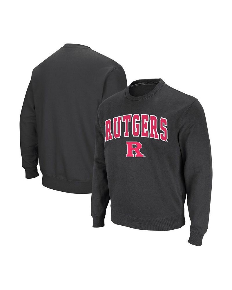 Men's Charcoal Rutgers Scarlet Knights Arch and Logo Crew Neck Sweatshirt $26.40 Sweatshirt