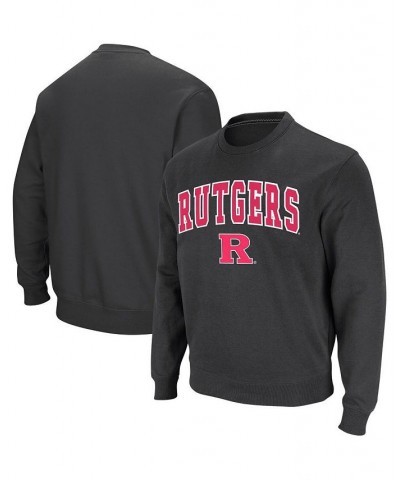 Men's Charcoal Rutgers Scarlet Knights Arch and Logo Crew Neck Sweatshirt $26.40 Sweatshirt