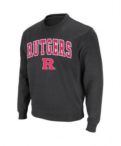 Men's Charcoal Rutgers Scarlet Knights Arch and Logo Crew Neck Sweatshirt $26.40 Sweatshirt