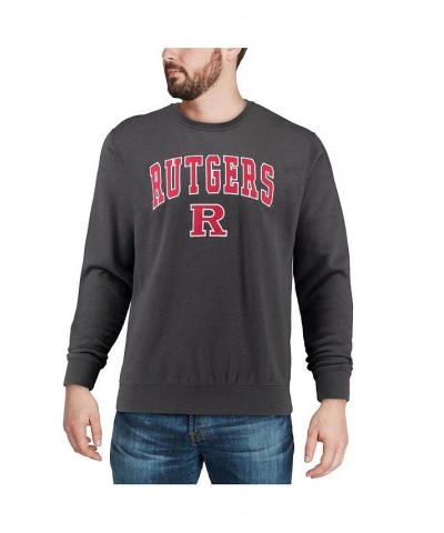 Men's Charcoal Rutgers Scarlet Knights Arch and Logo Crew Neck Sweatshirt $26.40 Sweatshirt