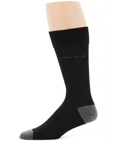 Perry Ellis Men's Logo Socks Black $8.60 Socks