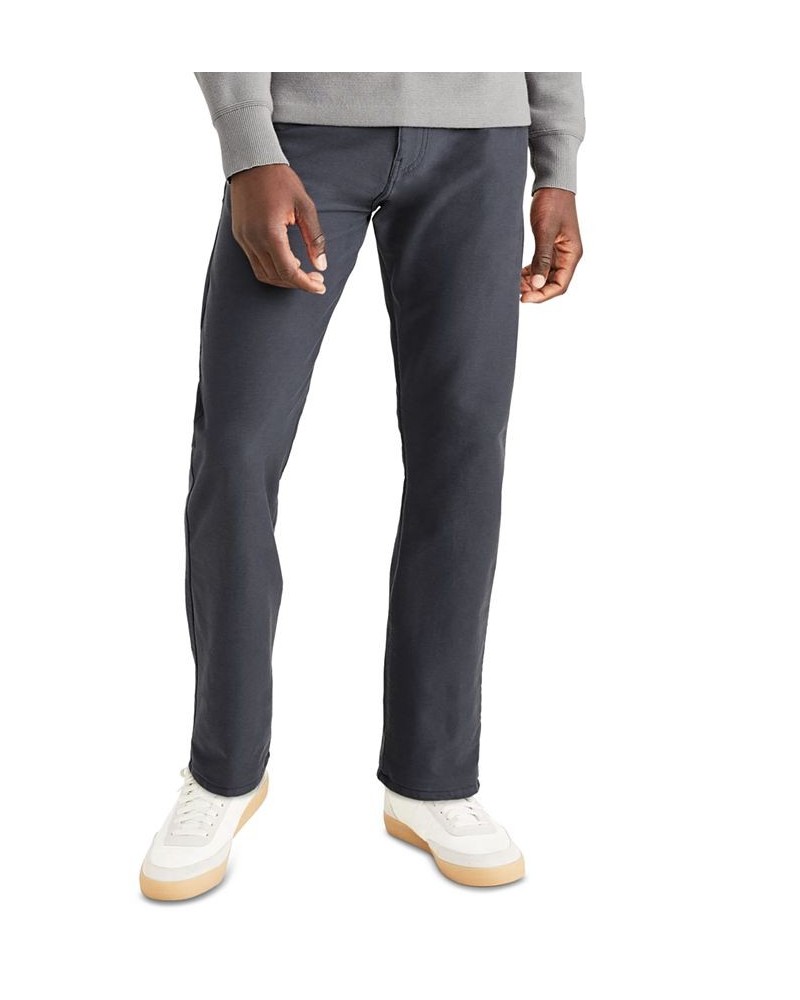 Men's Straight-Fit Comfort Knit Jean-Cut Pants Blue $36.48 Pants