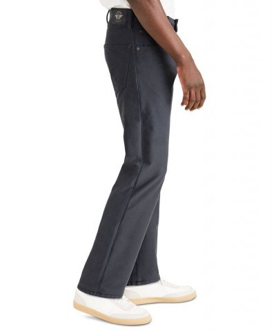 Men's Straight-Fit Comfort Knit Jean-Cut Pants Blue $36.48 Pants