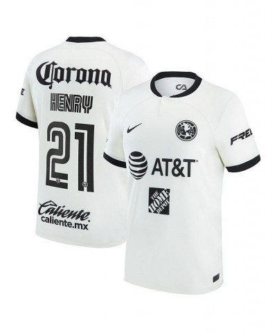 Men's Henry Martin White Club America 2022/23 Third Replica Jersey $61.60 Jersey