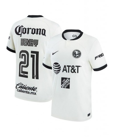 Men's Henry Martin White Club America 2022/23 Third Replica Jersey $61.60 Jersey