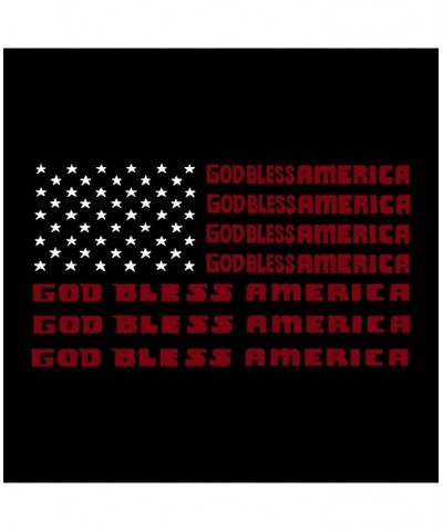 Men's Word Art Hooded Sweatshirt - God Bless America Black $25.20 Sweatshirt