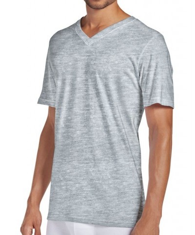 Men's Big & Tall Classic Tagless V-Neck Undershirt 2-pack Gray $11.97 Undershirt