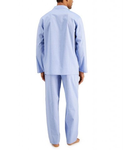 Men's 2-Pc. Solid Oxford Pajama Set Blue $18.85 Pajama