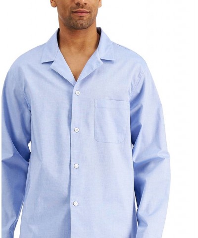 Men's 2-Pc. Solid Oxford Pajama Set Blue $18.85 Pajama