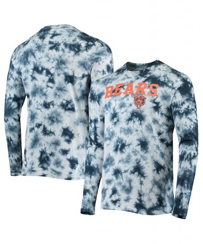 Men's Navy Chicago Bears Tie-Dye Long Sleeve T-shirt $23.03 T-Shirts