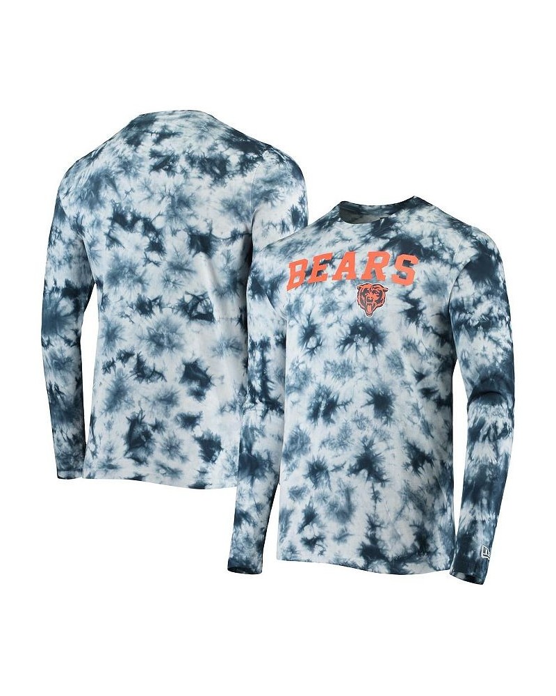 Men's Navy Chicago Bears Tie-Dye Long Sleeve T-shirt $23.03 T-Shirts