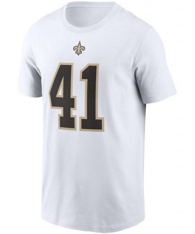 Men's Alvin Kamara White New Orleans Saints Player Name and Number T-shirt $17.28 T-Shirts