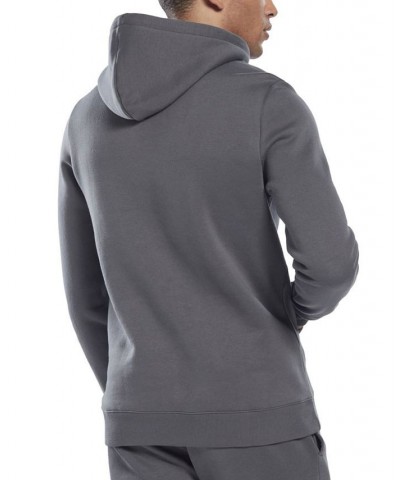 Men's Logo-Print Fleece Hoodie Pure Grey $17.60 Sweatshirt