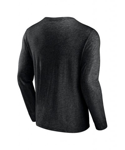 Men's Branded Heather Black Atlanta Falcons High Whip Pitcher Long Sleeve T-shirt $26.49 T-Shirts