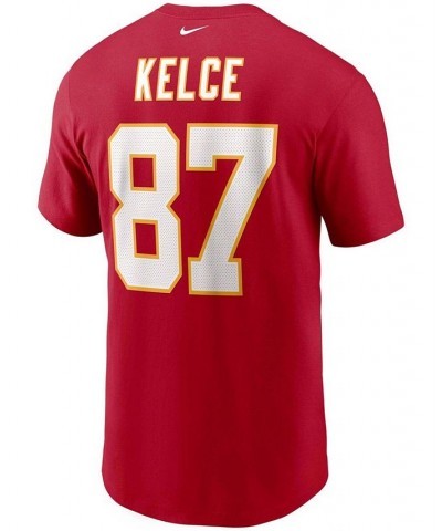 Men's Travis Kelce Red Kansas City Chiefs Name and Number T-shirt $28.49 T-Shirts