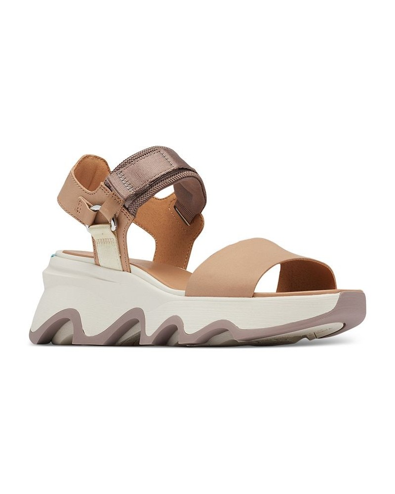 Women's Kinetic Impact Ankle-Strap Sport Platform Sandals Brown $56.55 Shoes