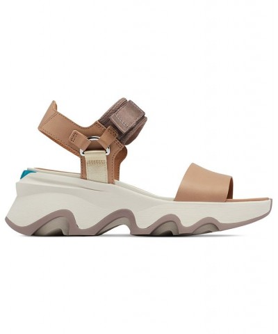 Women's Kinetic Impact Ankle-Strap Sport Platform Sandals Brown $56.55 Shoes