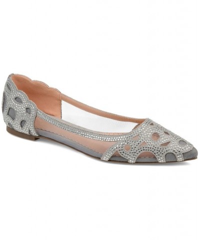 Women's Batavia Embellished Flats Gray $48.00 Shoes