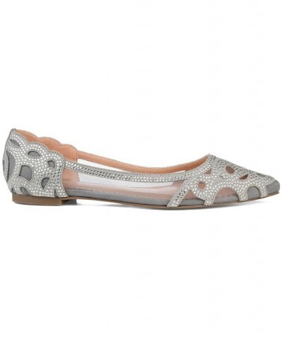 Women's Batavia Embellished Flats Gray $48.00 Shoes