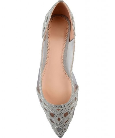 Women's Batavia Embellished Flats Gray $48.00 Shoes