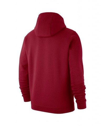 Men's Crimson Oklahoma Sooners Big Swoosh Club Pullover Hoodie $41.65 Sweatshirt