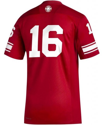 Men's 16 Red Louisville Cardinals Premier Strategy Football Jersey $50.00 Jersey