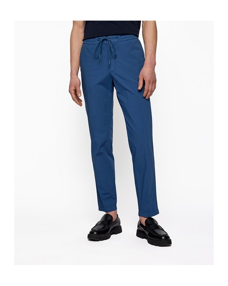 BOSS Men's Slim-Fit Trousers Blue $53.46 Pants