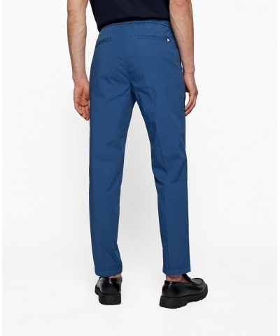 BOSS Men's Slim-Fit Trousers Blue $53.46 Pants