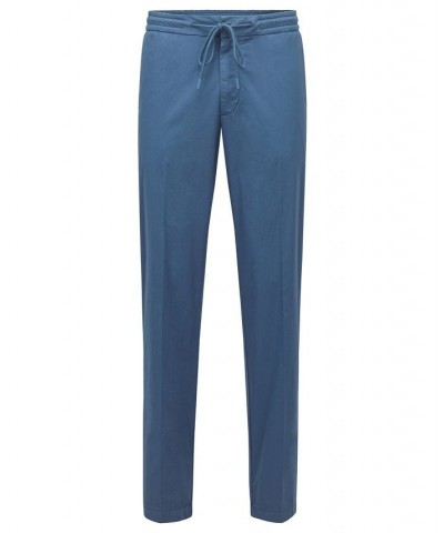 BOSS Men's Slim-Fit Trousers Blue $53.46 Pants