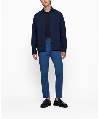 BOSS Men's Slim-Fit Trousers Blue $53.46 Pants