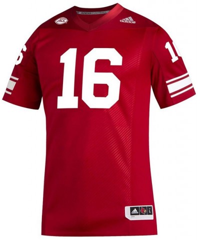 Men's 16 Red Louisville Cardinals Premier Strategy Football Jersey $50.00 Jersey