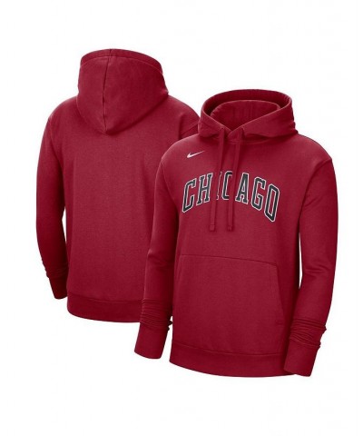 Men's Red Chicago Bulls 2022/23 City Edition Essential Pullover Hoodie $36.00 Sweatshirt