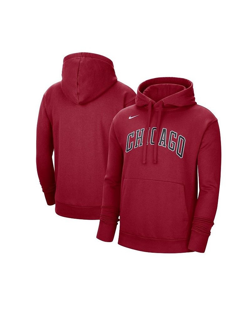 Men's Red Chicago Bulls 2022/23 City Edition Essential Pullover Hoodie $36.00 Sweatshirt