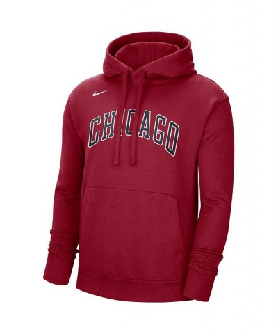 Men's Red Chicago Bulls 2022/23 City Edition Essential Pullover Hoodie $36.00 Sweatshirt