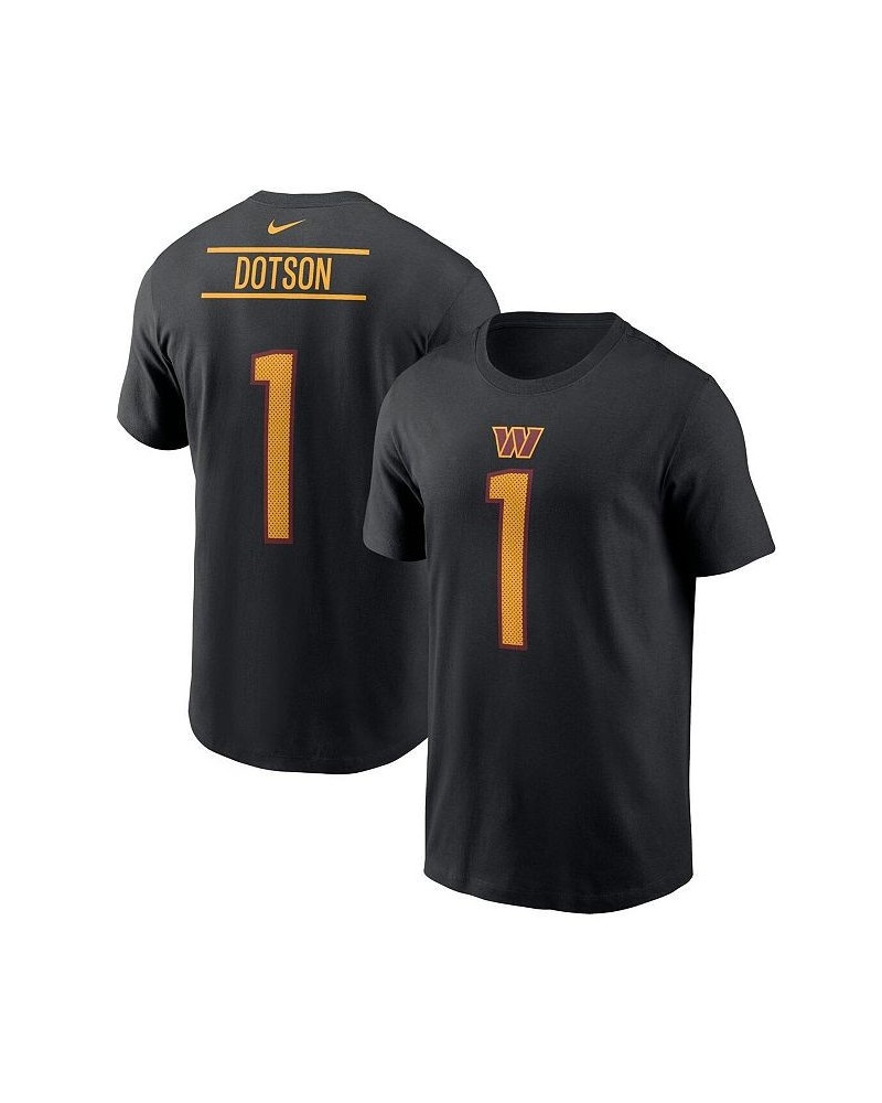 Men's Jahan Dotson Black Washington Commanders Player Name and Number T-shirt $21.50 T-Shirts